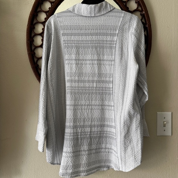 Habitat clothes to live in size small button down shirt white black spots - Picture 2 of 10